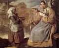Little Beggar Girl and Woman Spinning - Giacomo Ceruti (Il Pitocchetto)
