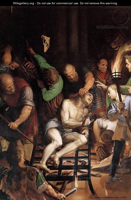 The Martyrdom of St Lawrence - Antonio Campi