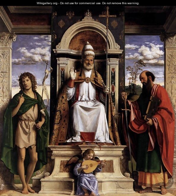 St Peter Enthroned with Saints - Giovanni Battista Cima da Conegliano
