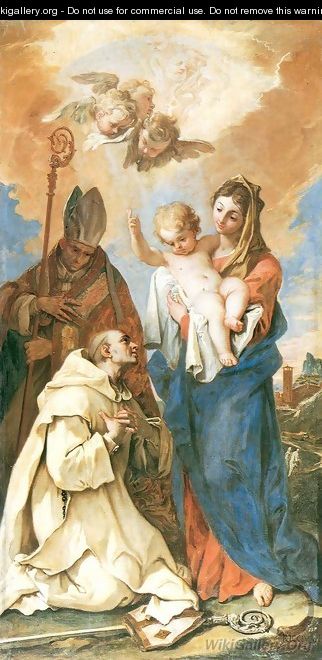 Appearance of Madonna with Child to St Bruno and St Hugo - Sebastiano Ricci