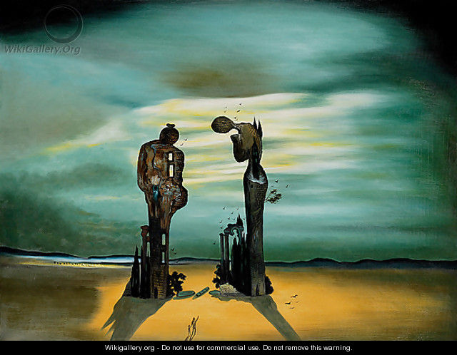 Archaeological Reminiscence of Millets Angelus - Salvador Dali (inspired by)