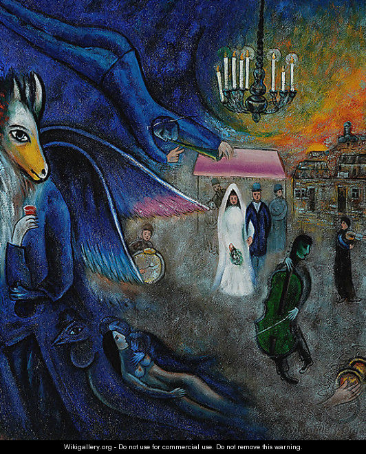 The Wedding Candles, 1945 - Marc Chagall (inspired by)