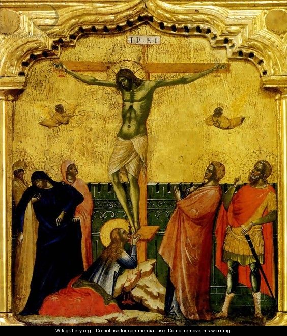 Banner with the Crucifixion and Six Saints, detail - Paolo Veneziano