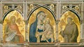 Assisi Frescoes Madonna and Child between Saints - Pietro Lorenzetti