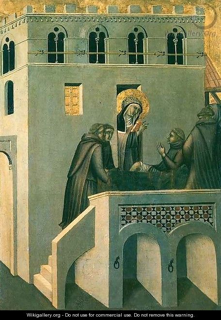 Humilitas Heals the Foot of the Monk - Pietro Lorenzetti