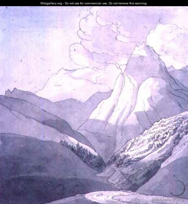 The Alps near the source of the Rhine - John White Abbott