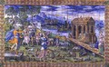 Tile depicting the Story of Noah Embarking in the Ark - Masseot Abaquesne