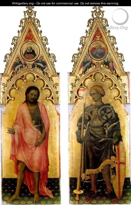 Polyptych Quaratesi St John the Baptist and St George - Gentile Da Fabriano