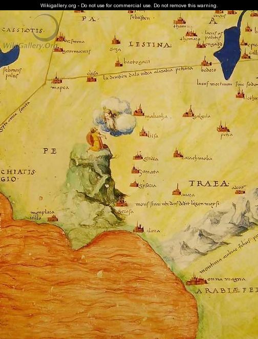Mount Sinai and the Red Sea, from an Atlas of the World in 33 Maps, Venice - Christoph Ludwig Agricola