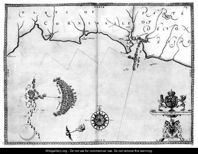 Map No.2 Showing the route of the Armada fleet - (after) Adams, Robert