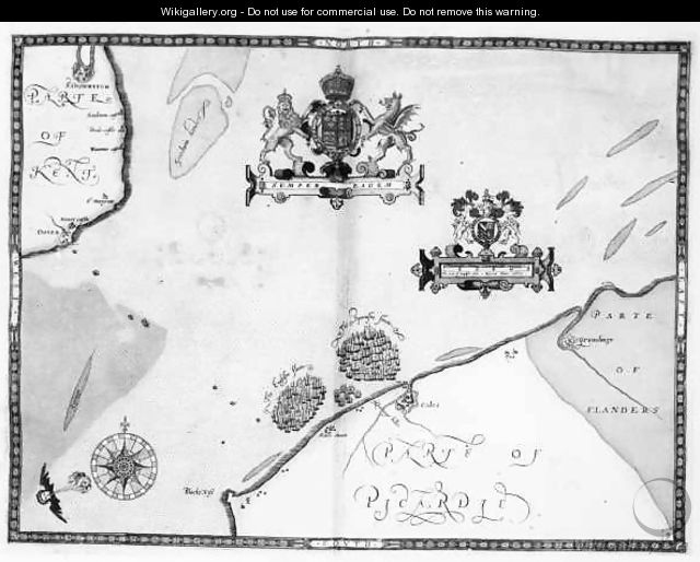 Map No.9 showing the route of the Armada fleet - (after) Adams, Robert