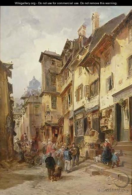 Street Scene, Northern France - Jules Achille-Noel