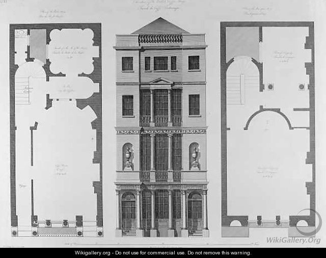 Elevation of the British Coffee House - (after) Adam, Robert