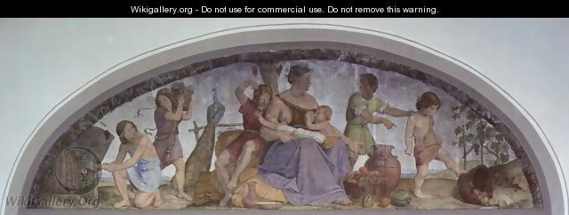 Frescoes of the Casa Bartholdy in Rome, Scene Seven Fat Years - Philipp Veit