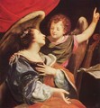 St. Cecilia with an angel - (after) Simon Vouet