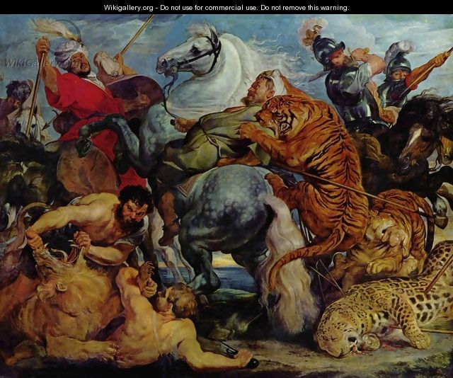 Tiger and lion hunting - Peter Paul Rubens