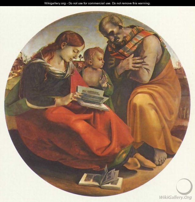 Heilige Familie, Tondo - Luca Signorelli