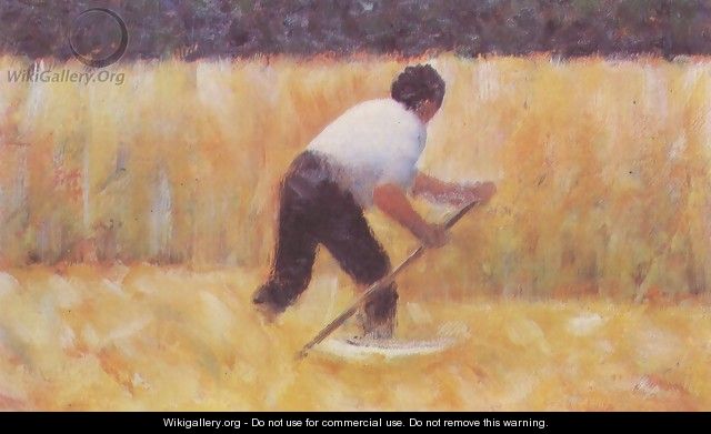 When mowing (Le Faucheur) - Georges Seurat