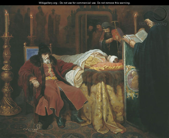 Ivan the Terrible near the body of his son whom he murdered - Viatcheslav Grigorievitch Schwarz