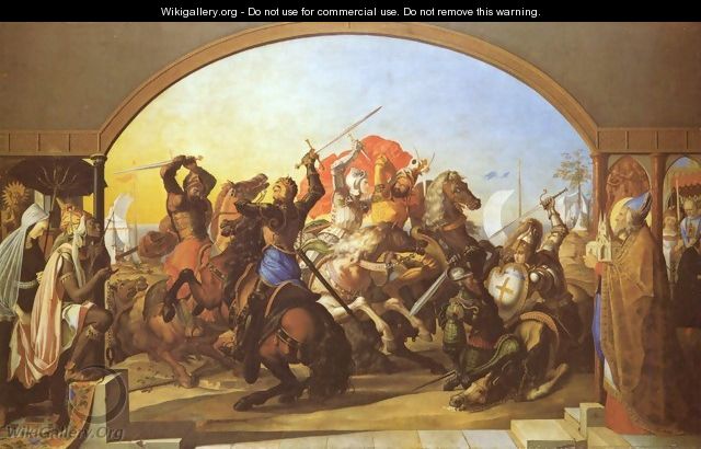Six battle on the island Lipadusa - Julius Schnorr Von Carolsfeld