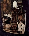 Dead city or town at the blue river - Egon Schiele