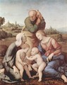 Sacra Familia Canigiani, Scene Holy Family with St. Elizabeth and St. John the Baptist - Raphael