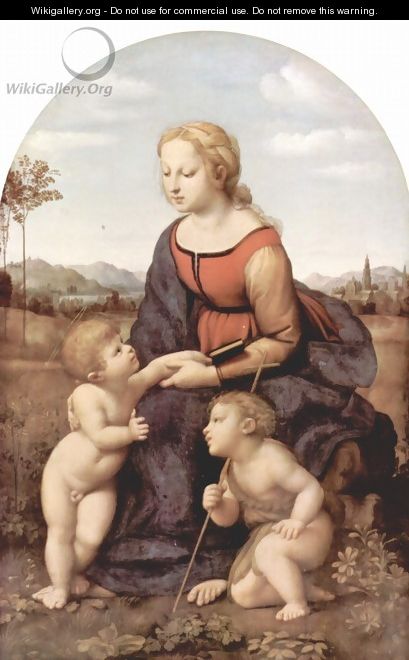 The beautiful gardener, scene with Mary and Christ child, John the Baptist - Raphael
