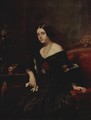 Portrait of a lady in a black dress - Gustav Karl Ludwig Richter