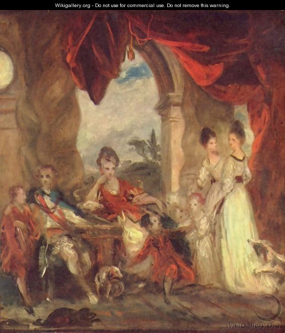 Portrait of the Fourth Duke of Marlborough and his family - Sir Joshua Reynolds