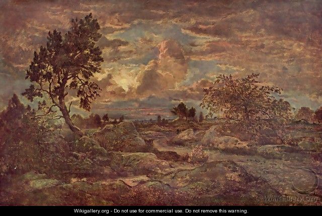 Sunset at Arbonne - Theodore Rousseau