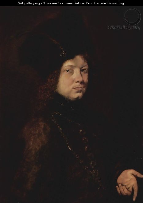 Portrait of a young man with fur hat - Christoph Paudiss