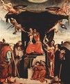 Enthroned Madonna, angels and saints, left St. Joseph, St. Bernard, St. John the Baptist on the right, St. Anthony Abbate - Lorenzo Lotto