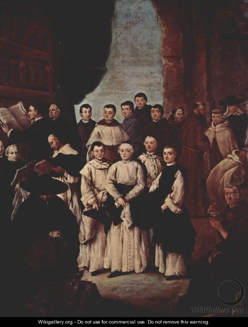 Group photo of Venetian Monks, canons and members of Venetian confraternities - Pietro Longhi