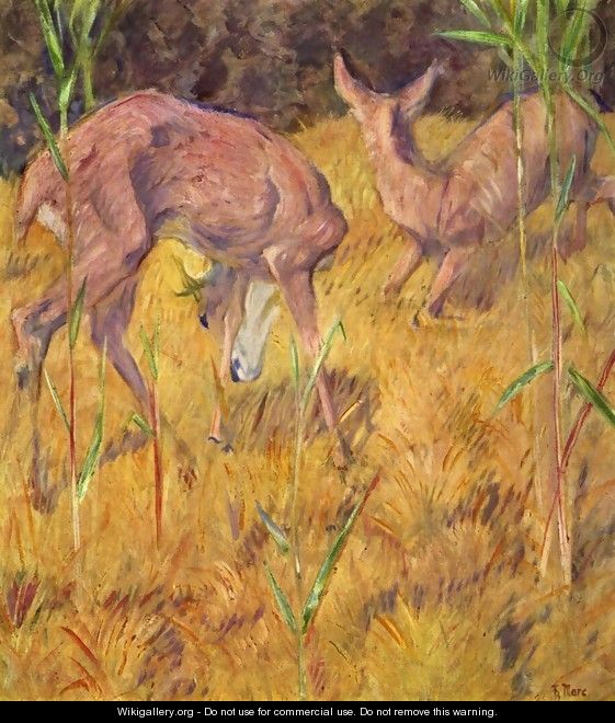 Deer in the reed - Franz Marc