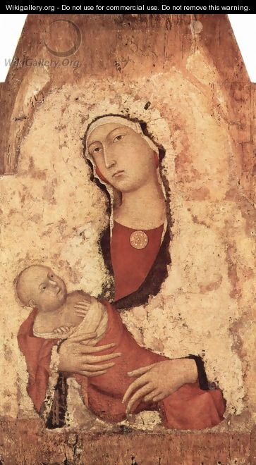 Virgin and Child, fragment - Simone Martini
