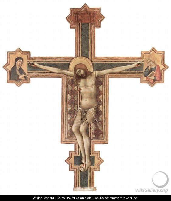 Crucifix, Christ with Mary and John - Simone Martini