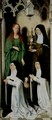 Triptych of the Mystical Marriage of St. Catherine of Alexandria, right wing, Agnes and Clara van Casembrood with Nuns - Hans Memling