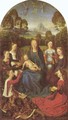 Virgin and Child in a garden, surrounded by saints - Hans Memling