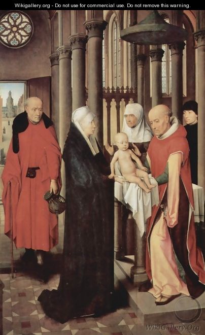 Adoration of the Magi altar, right panel presentation in the temple - Hans Memling