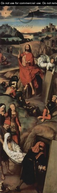 Altar triptych from the Lübeck Cathedral, now in the St. Annen-Museum, right wing resurrection - Hans Memling