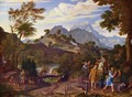 Landscape with the scouts from the promised land - Joseph Anton Koch