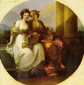 The poetry embraces painting, Tondo - Angelica Kauffmann