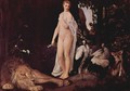 Female Nude with animals in a landscape - Gustav Klimt