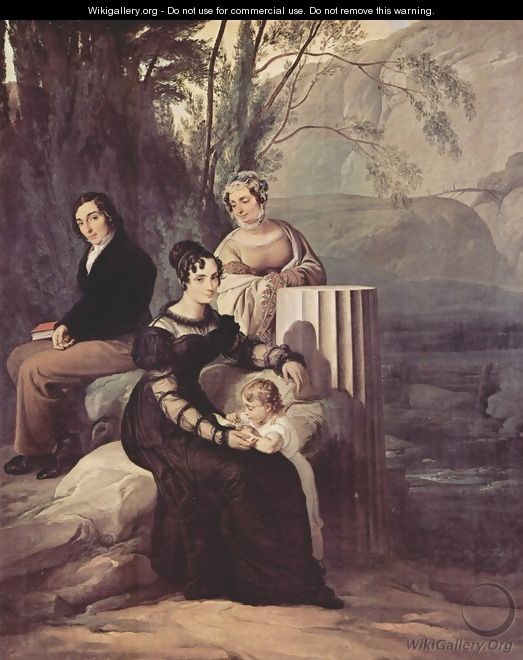 Portrat of the Stampa di Soncino family - Francesco Paolo Hayez