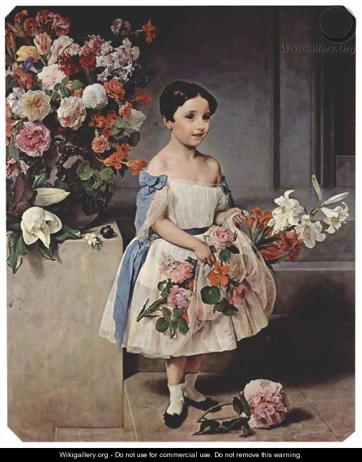 Portrait of Antonietta Negroni Prati Morosini as child - Francesco Paolo Hayez