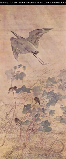 Heron on an olive tree - Matsumura Goshun