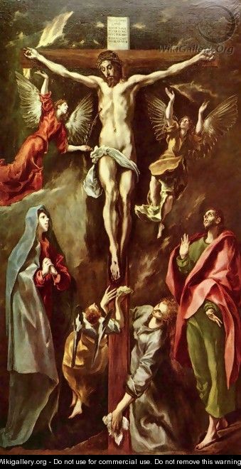 Christ on the cross with Mary, John and Mary Magdalene - El Greco (Domenikos Theotokopoulos)
