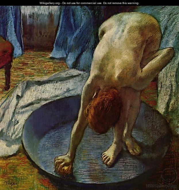 Woman in the bathtub - Edgar Degas