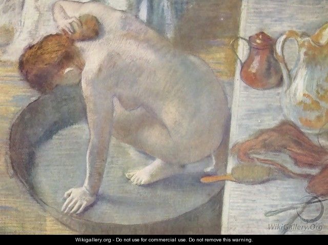 Woman with the woman in the tub, washing his back - Edgar Degas