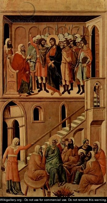 Christ before Annas and Peter Denying Jesus - Duccio Di Buoninsegna